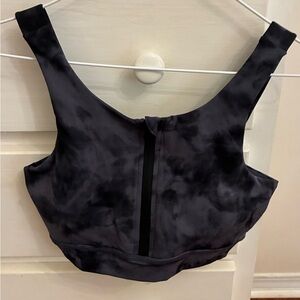 Mono B Black Tie-Dye Crop Top